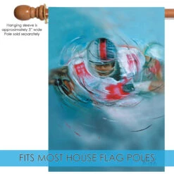 Blue And Red Footballer Outdoor House Flag 28" X 40" -PatioVibe Shop dtol 1010264 5 79774.1683254235