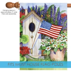 Patriotic Flag Flying Birdhouse Outdoor House Flag 40" X 28" 9 Patriotic Flag Flying Birdhouse Outdoor House Flag 40" X 28" -PatioVibe Shop dtol 1010278 5 05932.1683269077