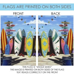 Blue And White Surf Central Outdoor House Flag 40" X 28" -PatioVibe Shop dtol 1010281 4 14060.1683283465