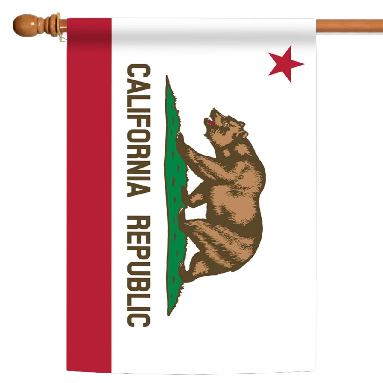 White And Red California State Outdoor House Flag 40" X 28" 1 White And Red California State Outdoor House Flag 40" X 28"