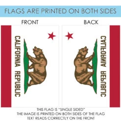 White And Red California State Outdoor House Flag 40" X 28" 8 White And Red California State Outdoor House Flag 40" X 28" -PatioVibe Shop dtol 1010308 4 01187.1683964531