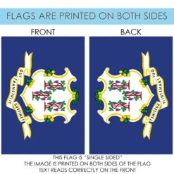 Blue And White Connecticut State Outdoor House Flag 40" X 28" -PatioVibe Shop dtol 1010310 4 33991.1683964492