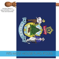 Blue And Green Maine State Outdoor House Flag 40" X 28" 9 Blue And Green Maine State Outdoor House Flag 40" X 28" -PatioVibe Shop dtol 1010322 5 87416.1683964517