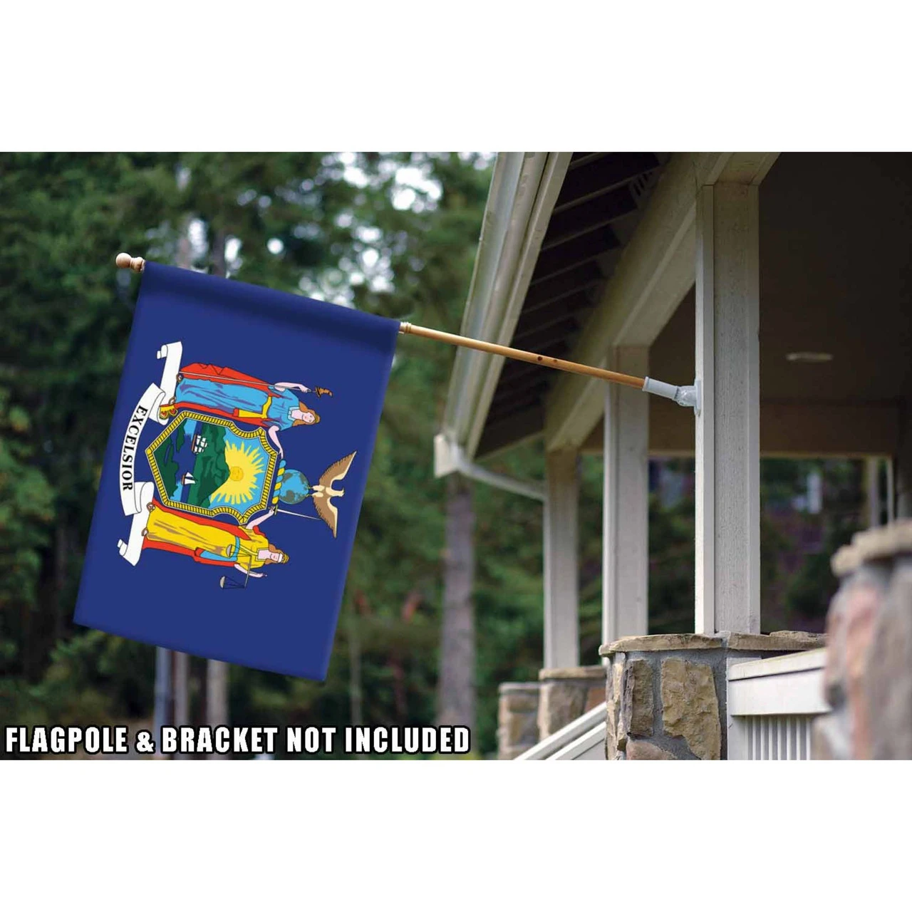 Blue And Yellow New York State Outdoor House Flag 40" X 28" 2 Blue And Yellow New York State Outdoor House Flag 40" X 28" - Image 2