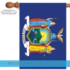 Blue And Yellow New York State Outdoor House Flag 40" X 28" 9 Blue And Yellow New York State Outdoor House Flag 40" X 28" -PatioVibe Shop dtol 1010335 5 31616.1683964506