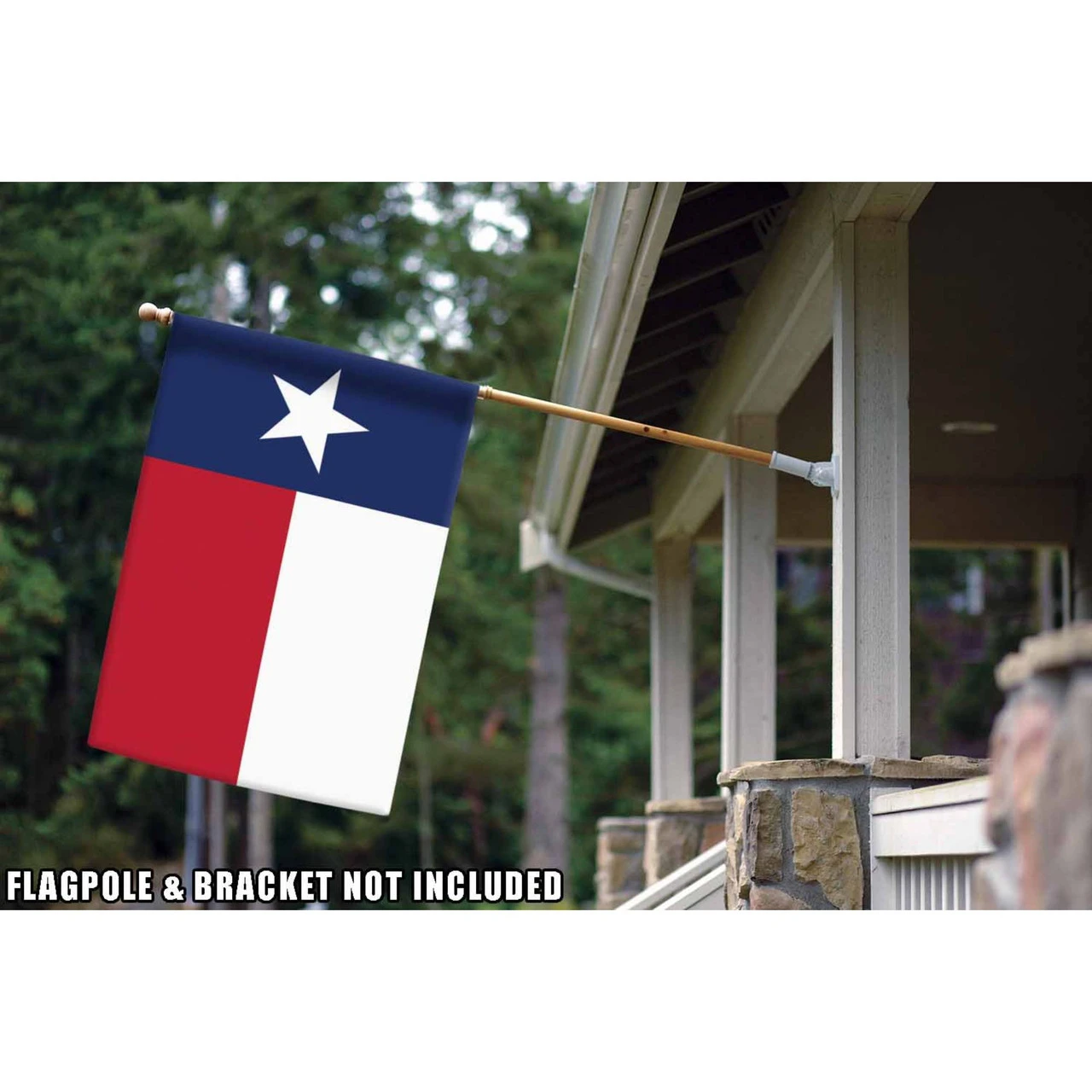 Red And White Texas State Outdoor House Flag 40" X 28" 2 Red And White Texas State Outdoor House Flag 40" X 28" - Image 2