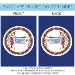 Blue And White Virginia State Outdoor House Flag 40" X 28" -PatioVibe Shop dtol 1010349 4 70722.1683936180