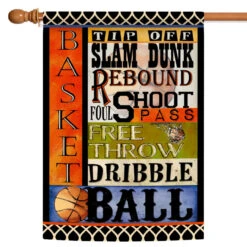 Slam Dunk Basketball Slogans Outdoor House Flag 40" X 28"