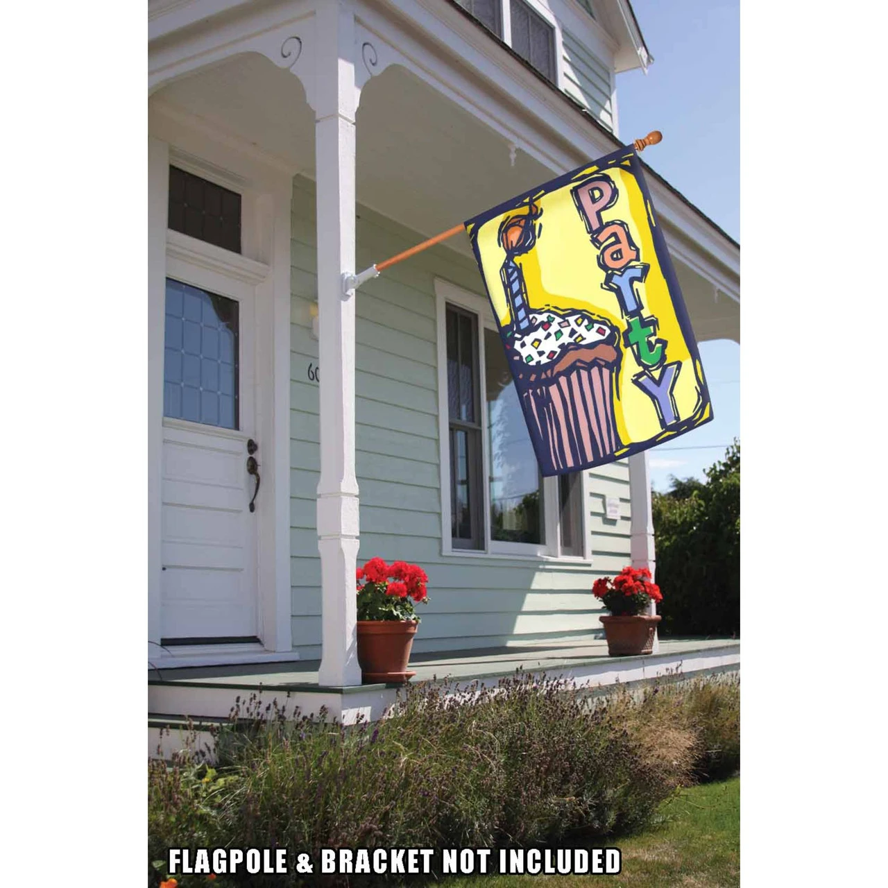 White And Brown Cup Cake Party Outdoor House Flag 40" X 28" 2 White And Brown Cup Cake Party Outdoor House Flag 40" X 28" - Image 2