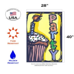 White And Brown Cup Cake Party Outdoor House Flag 40" X 28" 7 White And Brown Cup Cake Party Outdoor House Flag 40" X 28" -PatioVibe Shop dtol 1010386 3 71608.1683587538