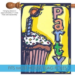 White And Brown Cup Cake Party Outdoor House Flag 40" X 28" 9 White And Brown Cup Cake Party Outdoor House Flag 40" X 28" -PatioVibe Shop dtol 1010386 5 48564.1683587539