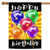 Red And Blue Birthday Balloons Outdoor House Flag 40" X 28"