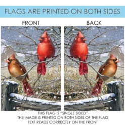 Red And White Cardinal Buddies Christmas Outdoor House Flag 40" X 28" -PatioVibe Shop dtol 1010431 4 54224.1683660637