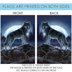 Gray And White Full Moon Wolf Outdoor House Flag 40" X 28" 8 Gray And White Full Moon Wolf Outdoor House Flag 40" X 28" -PatioVibe Shop dtol 1010436 4 63152.1683675022