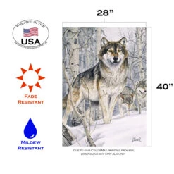 Gray And White Snow Wolves Outdoor House Flag 40" X 28" 7 Gray And White Snow Wolves Outdoor House Flag 40" X 28" -PatioVibe Shop dtol 1010437 3 64601.1683675016