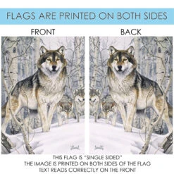 Gray And White Snow Wolves Outdoor House Flag 40" X 28" 8 Gray And White Snow Wolves Outdoor House Flag 40" X 28" -PatioVibe Shop dtol 1010437 4 40899.1683675016
