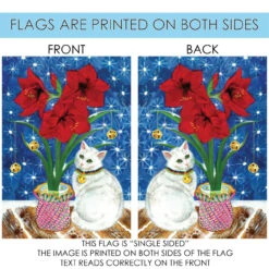 Blue And Red Amaryllis Kitty Outdoor House Flag 40" X 28" 8 Blue And Red Amaryllis Kitty Outdoor House Flag 40" X 28" -PatioVibe Shop dtol 1010463 4 51915.1683689160