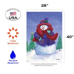 Purple And Red Hat Snowlady Christmas Outdoor House Flag 40" X 28" 7 Purple And Red Hat Snowlady Christmas Outdoor House Flag 40" X 28" -PatioVibe Shop dtol 1010470 3 41856.1683717692