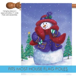 Purple And Red Hat Snowlady Christmas Outdoor House Flag 40" X 28" 9 Purple And Red Hat Snowlady Christmas Outdoor House Flag 40" X 28" -PatioVibe Shop dtol 1010470 5 54010.1683717693