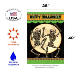 Orange And Green Happy Halloween Outdoor House Flag 40" X 28" 7 Orange And Green Happy Halloween Outdoor House Flag 40" X 28" -PatioVibe Shop dtol 1010490 3 46488.1683660626