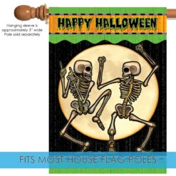 Orange And Green Happy Halloween Outdoor House Flag 40" X 28" 9 Orange And Green Happy Halloween Outdoor House Flag 40" X 28" -PatioVibe Shop dtol 1010490 5 19522.1683660627
