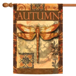 Brown And Orange Autumn Glow Outdoor House Flag 40" X 28"