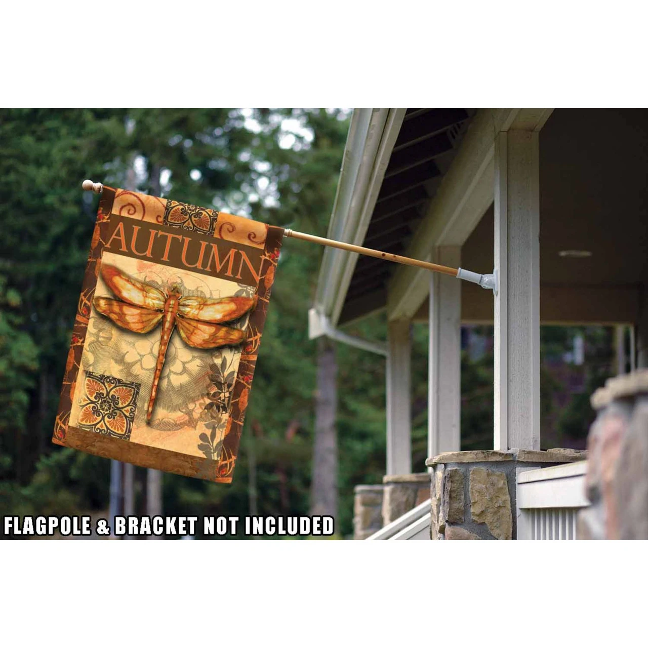 Brown And Orange Autumn Glow Outdoor House Flag 40" X 28" 2 Brown And Orange Autumn Glow Outdoor House Flag 40" X 28" - Image 2
