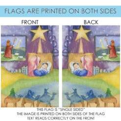 Green And Blue Journey To Jesus Christmas Outdoor House Flag 40" X 28" 8 Green And Blue Journey To Jesus Christmas Outdoor House Flag 40" X 28" -PatioVibe Shop dtol 1010499 4 32388.1683704344