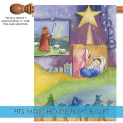 Green And Blue Journey To Jesus Christmas Outdoor House Flag 40" X 28" 9 Green And Blue Journey To Jesus Christmas Outdoor House Flag 40" X 28" -PatioVibe Shop dtol 1010499 5 53192.1683704345