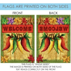 Green And Red Welcome Peppers Thanksgiving Outdoor House Flag 40" X 28" 8 Green And Red Welcome Peppers Thanksgiving Outdoor House Flag 40" X 28" -PatioVibe Shop dtol 1010504 4 50353.1683717676