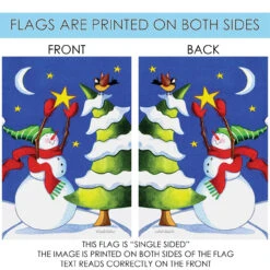 Green And White Snowman Star Christmas Outdoor House Flag 40" X 28" 8 Green And White Snowman Star Christmas Outdoor House Flag 40" X 28" -PatioVibe Shop dtol 1010507 4 57878.1683717691