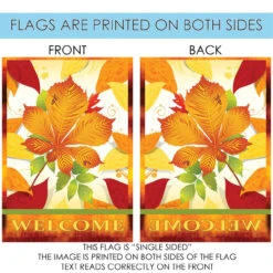 Brown And Orange Autumn Foliage Fall Outdoor House Flag 40" X 28" -PatioVibe Shop dtol 1010518 4 40997.1683805549