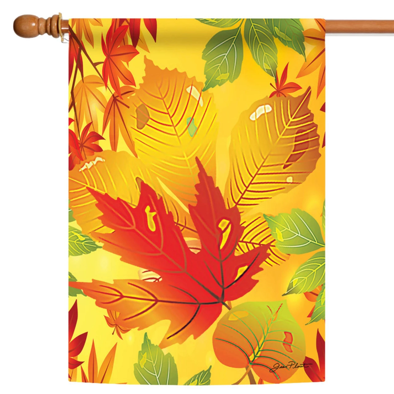 Yellow And Orange Happy Fall Welcome Outdoor House Flag 40" X 28" 1 Yellow And Orange Happy Fall Welcome Outdoor House Flag 40" X 28"