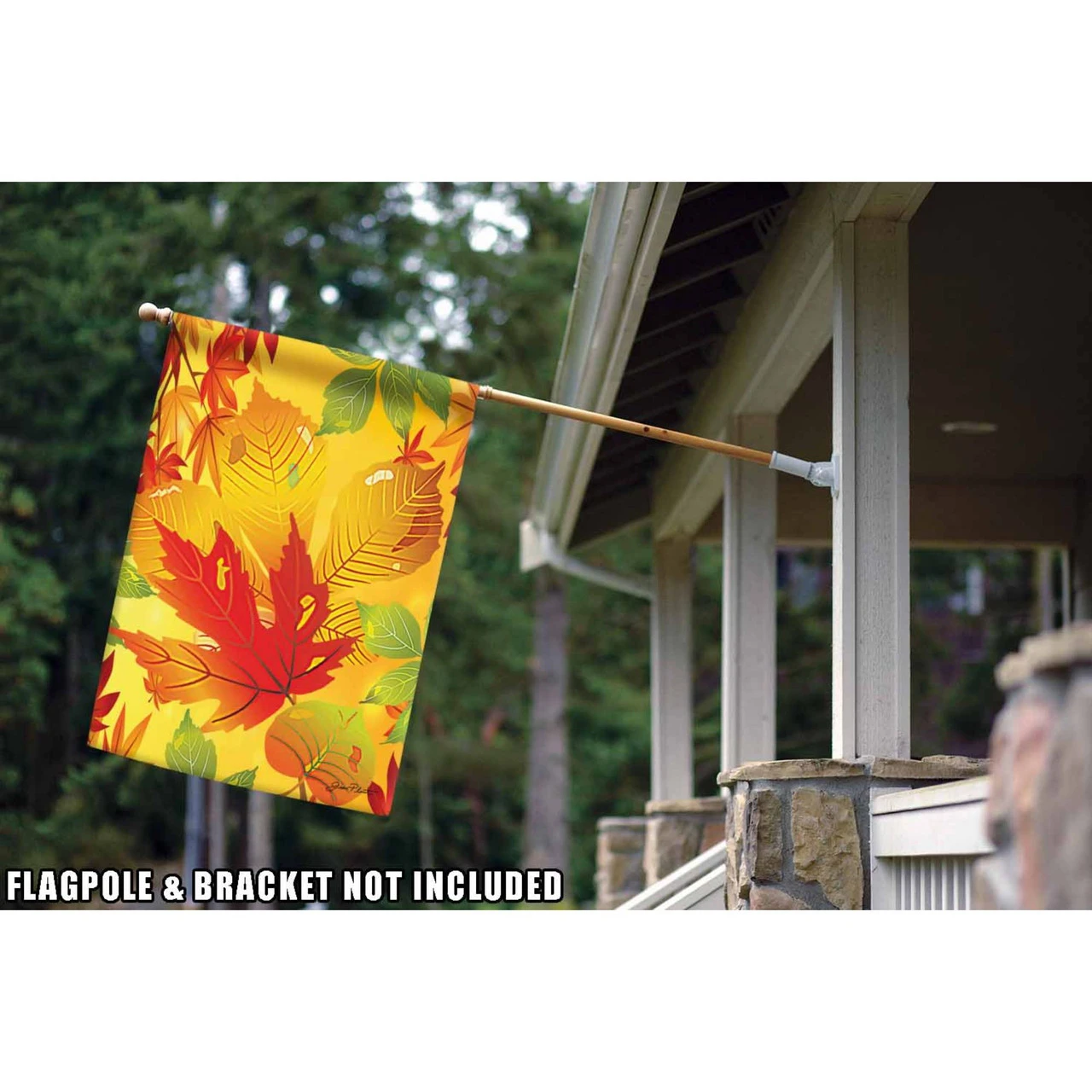 Yellow And Orange Happy Fall Welcome Outdoor House Flag 40" X 28" 2 Yellow And Orange Happy Fall Welcome Outdoor House Flag 40" X 28" - Image 2