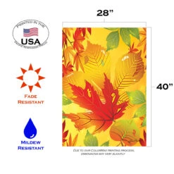 Yellow And Orange Happy Fall Welcome Outdoor House Flag 40" X 28" 7 Yellow And Orange Happy Fall Welcome Outdoor House Flag 40" X 28" -PatioVibe Shop dtol 1010519 3 91163.1683805548