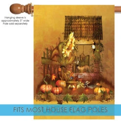 Yellow And Brown Autumn Farm Welcome Outdoor House Flag 40" X 28" 9 Yellow And Brown Autumn Farm Welcome Outdoor House Flag 40" X 28" -PatioVibe Shop dtol 1010520 5 38814.1683805543