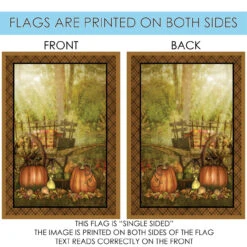 Brown And Green Harvest Welcome Outdoor House Flag 40" X 28" -PatioVibe Shop dtol 1010523 4 00708.1683805546