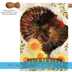 Brown And Yellow Turkey Thanksgiving Outdoor House Flag 40" X 28" 9 Brown And Yellow Turkey Thanksgiving Outdoor House Flag 40" X 28" -PatioVibe Shop dtol 1010547 5 60487.1683732735