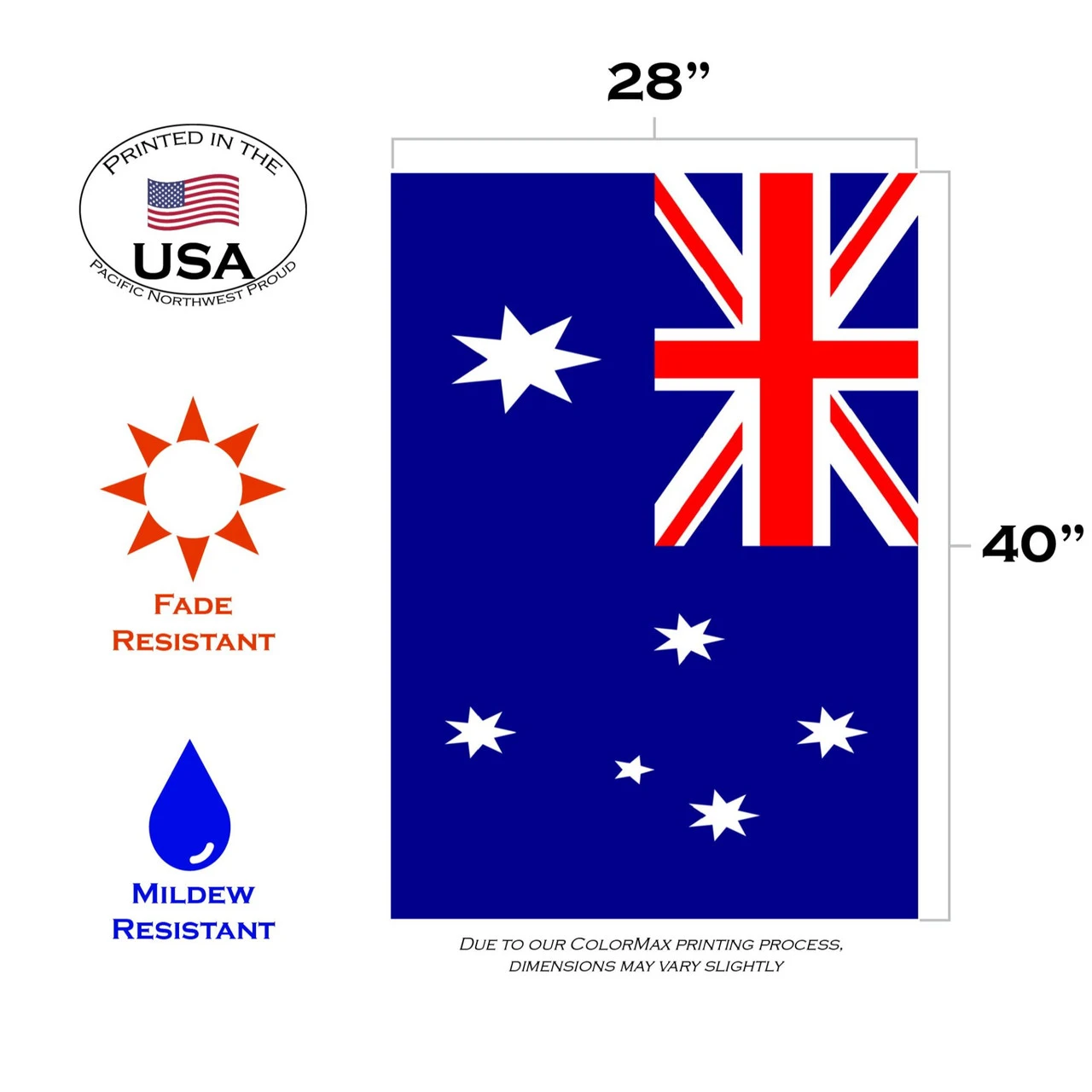 Blue And Red Australia Outdoor House Flag 40" X 28" 3 Blue And Red Australia Outdoor House Flag 40" X 28" - Image 3
