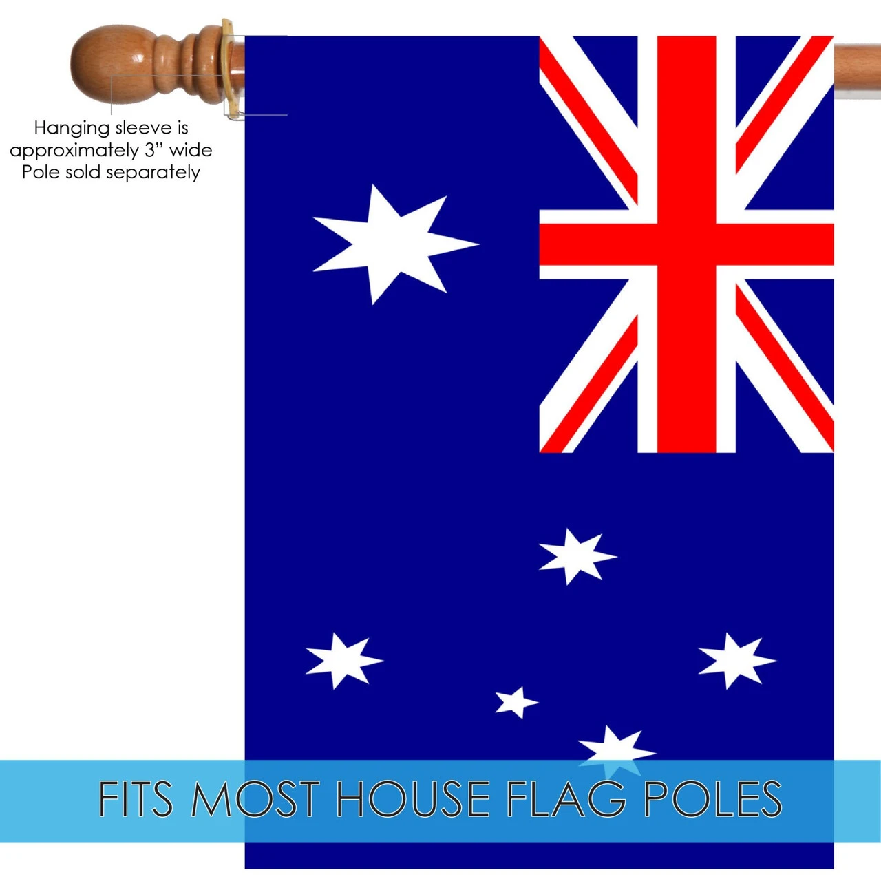 Blue And Red Australia Outdoor House Flag 40" X 28" 5 Blue And Red Australia Outdoor House Flag 40" X 28" - Image 5