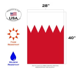 Red And White Bahrain Outdoor House Flag 40" X 28" 7 Red And White Bahrain Outdoor House Flag 40" X 28" -PatioVibe Shop dtol 1010578 3 33799.1683312421