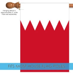 Red And White Bahrain Outdoor House Flag 40" X 28" 9 Red And White Bahrain Outdoor House Flag 40" X 28" -PatioVibe Shop dtol 1010578 5 25956.1683312421