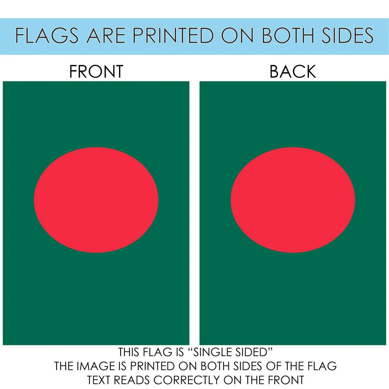 Green And Red Bangladesh Outdoor House Flag 40" X 28" 4 Green And Red Bangladesh Outdoor House Flag 40" X 28" - Image 4