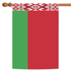 Red And Green Belarus Outdoor House Flag 40" X 28"