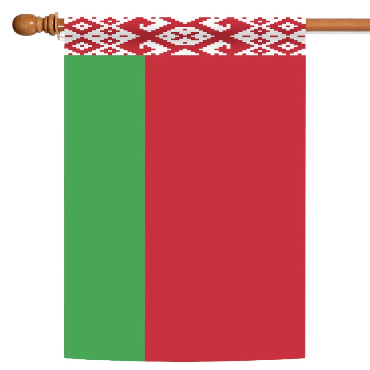 Red And Green Belarus Outdoor House Flag 40" X 28" 1 Red And Green Belarus Outdoor House Flag 40" X 28"