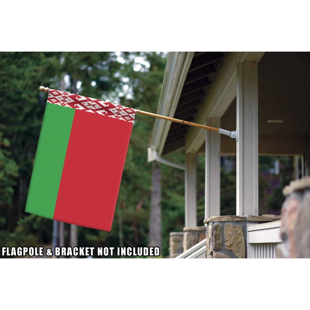 Red And Green Belarus Outdoor House Flag 40" X 28" 2 Red And Green Belarus Outdoor House Flag 40" X 28" - Image 2