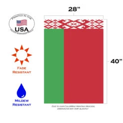Red And Green Belarus Outdoor House Flag 40" X 28" 7 Red And Green Belarus Outdoor House Flag 40" X 28" -PatioVibe Shop dtol 1010581 3 59102.1683312415