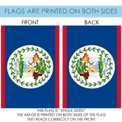 Blue And White Belize Outdoor House Flag 40" X 28" -PatioVibe Shop dtol 1010583 4 24317.1683312417