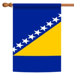 Blue Bosnia And Herzegovina Outdoor House Flag 40" X 28"