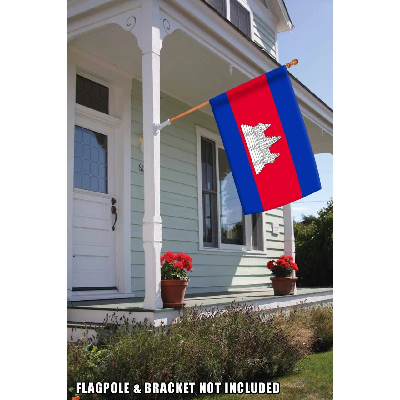 Red And Blue Cambodia Outdoor House Flag 40" X 28" 2 Red And Blue Cambodia Outdoor House Flag 40" X 28" - Image 2